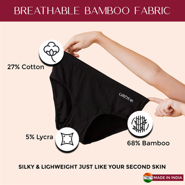 CozyFab Bamboo Cotton High-Rise Hipster